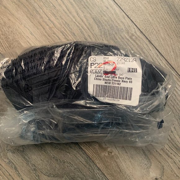 NWT LANDS'‎ END UNIFORM BOYS PLAIN FRONT CHINO SHORTS CLASSIC NAVY 6S, 12S, 18S - Picture 9 of 11